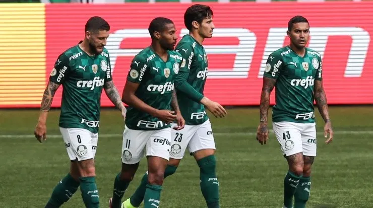 Jogadores do Palmeiras comemoram gol (Foto: Getty Images)
