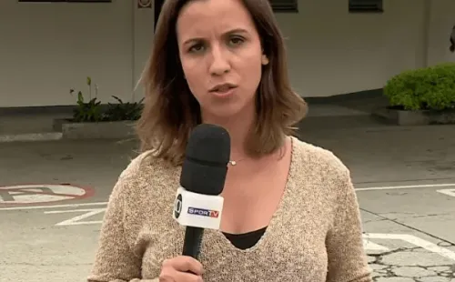 Foto: Reprodução Grupo Globo (Vídeo Globoplay - Livia Laranjeira em frente ao hospital, na Colômbia.