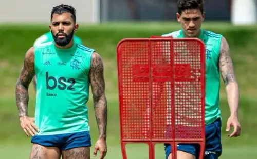 Foto: Alexandre Vidal/CRF – Gabigol e Pedro teriam lugares reservados no time ideal de Paulo Sousa, informa jornalista luso