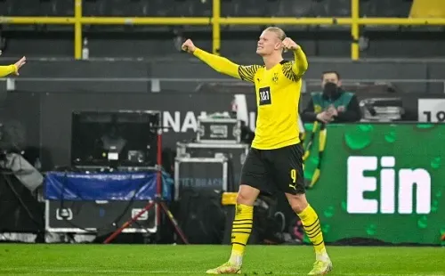 Haaland deve estar em ação com o Dortmund na manhã do sábado. Créditos: Getty Images