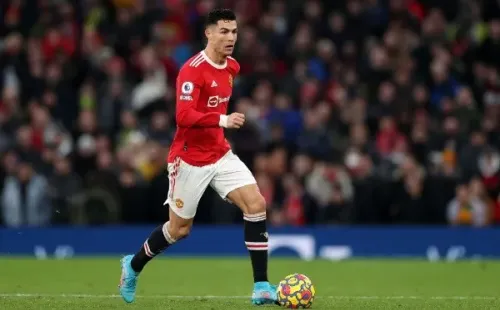 Naomi Baker/Getty Images/ Cristiano Ronaldo em campo pelo Manchester United.