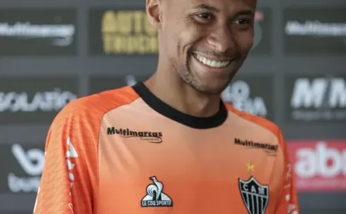 Ademir foi apresentado nessa segunda-feira como novo jogador do Atlético Mineiro. Foto: Pedro Souza/ Atlético Mineiro