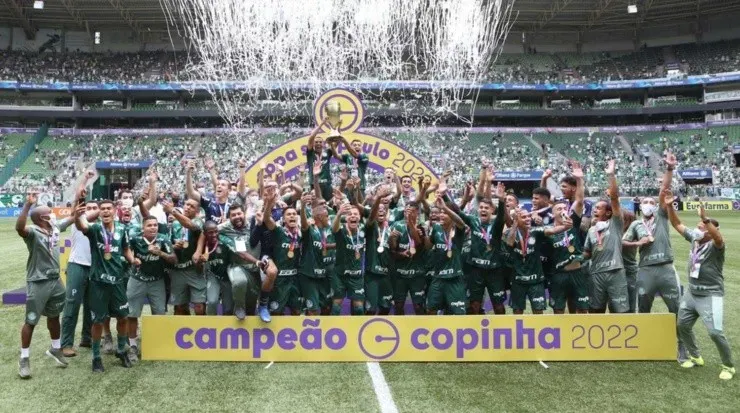 Palmeiiras bateu o Santos por 4 a 0 e conquistou sua primeira Copa São Paulo de Futebol Júnior. Foto: Divulgação/ ´Palmeiras