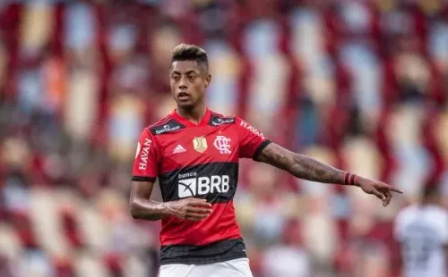 Thiago Ribeiro/AGIF. Bruno Henrique em partida pelo Flamengo.