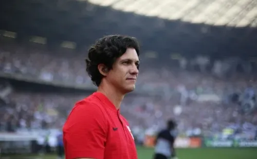 (Foto de Ari Ferreira/Red Bull Bragantino) Sorriso vibra com oportunidades no Bragantino