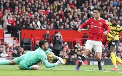 Tom Purslow/Manchester United via Getty Images/ Cristiano Ronaldo em campo pelo Manchester United.