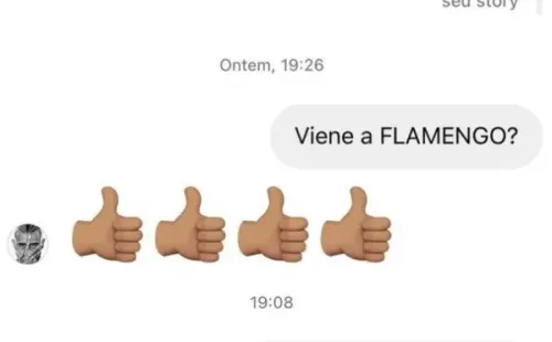 Foto: Reprodução Instagram/Thiago Asmar (@thiago_asmar) Vidal respondeu que vai jogar no Flamengo – resta saber quando