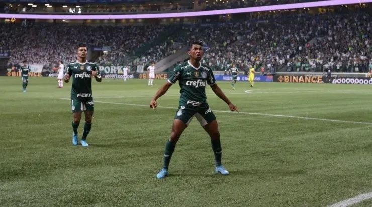 Rony marcou o gol que garantiu a classificação do Palmeiras para a semifinal do Paulistão. Foto: César Greco/ Palmeiras