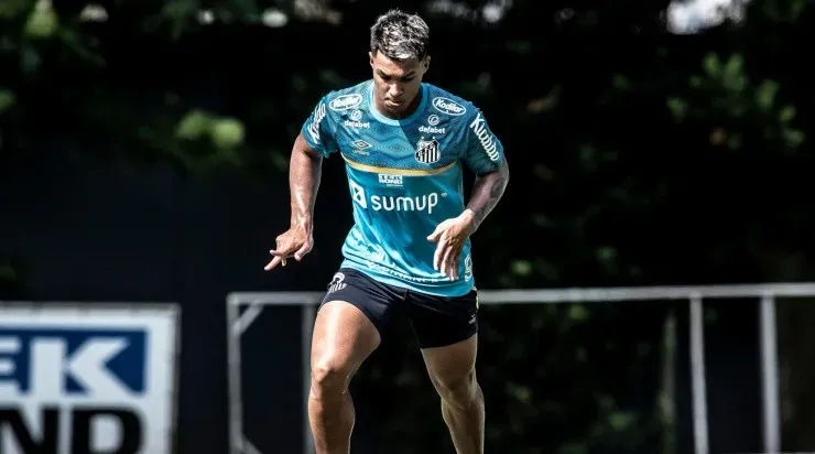 Marcos Leonardo está fora da primeira fase da Copa Sul-Americana. Foto: Ivan Storti/ Santos