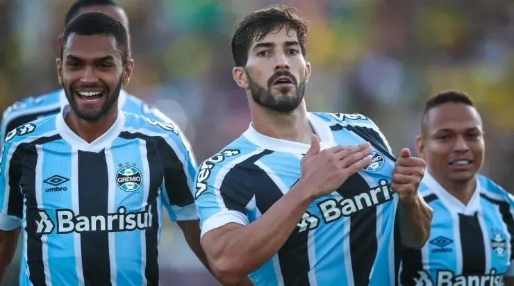 Foto: Lucas Uebel/Grêmio/Divulgação - Lucas Silva marcou o gol da vitória do Grêmio na partida de ida