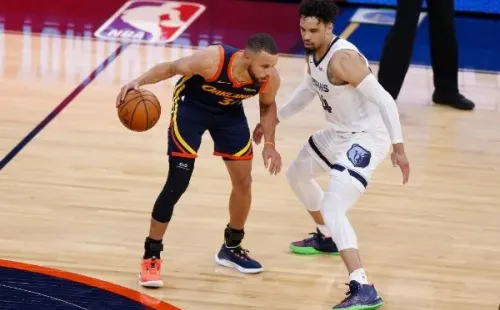 Lachlan Cunningham/Getty Images/ Golden State Warriors x Memphis Grizzlies.