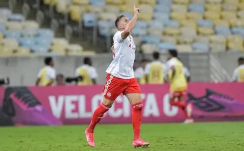 Alemão comemorando gol contra o Flu – Foto: Thiago Ribeiro/AGIF