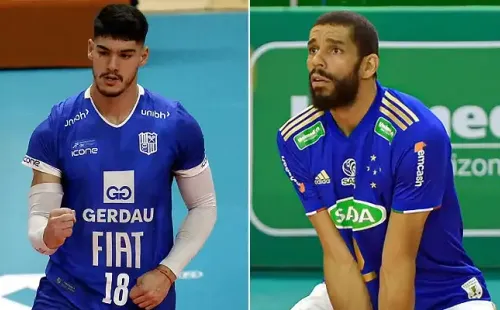 Foto: Orlando Bento/Minas e Agência i7/Cruzeiro - Honorato e Wallace são armas de Minas e Cruzeiro para final da Superliga