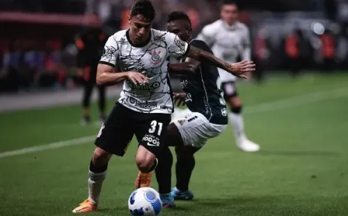 Ettore Chiereguini/AGIF/ Corinthians em campo pela Libertadores.