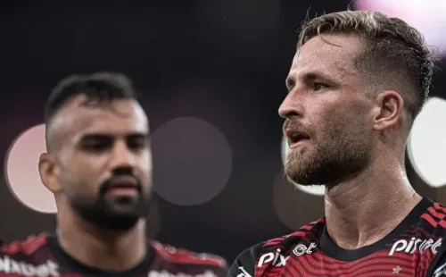 Foto: Jorge Rodrigues/AGIF – Léo Pereira deve ser o “excluído” por Paulo Sousa em esquema tático com dois zagueiros no Fla