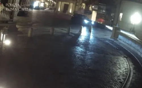 Imagens da polícia flagraram incidente - Foto: YouTube