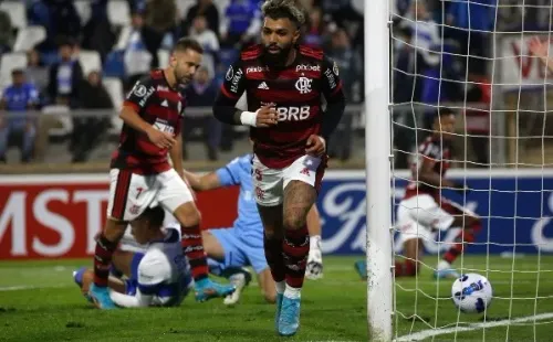 PhotoSport/AGIF/ Gabigol comemorando gol.