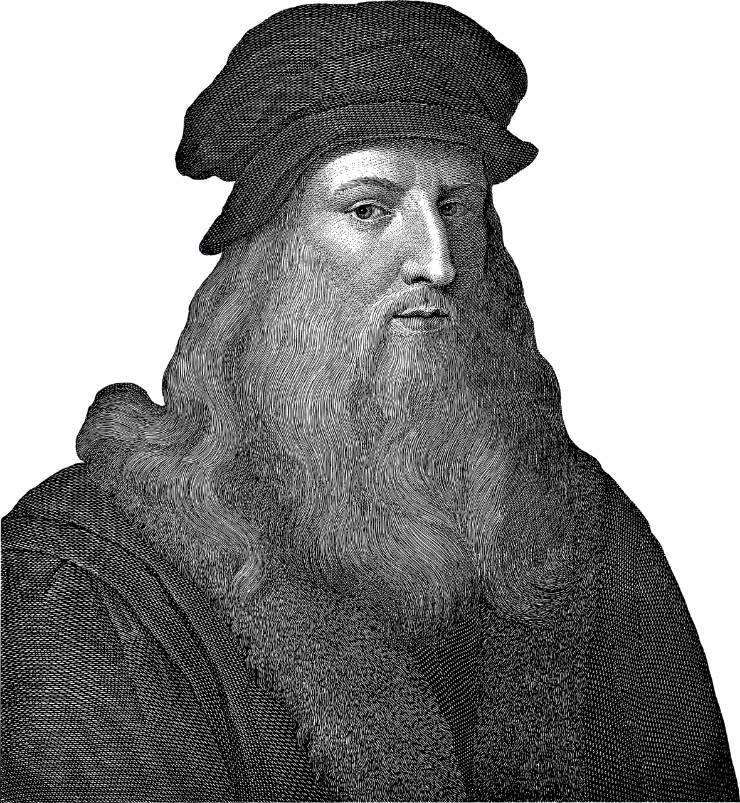 Ilustração de Leonardo da Vince esconde elementos (Pixabay/PublicDomainPictures)