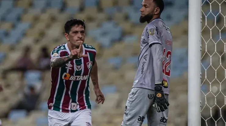 Foto: Marcelo Gonçalves/Fluminense FC/Divulgação - Cano: argentino marcou duas vezes contra o Atlético