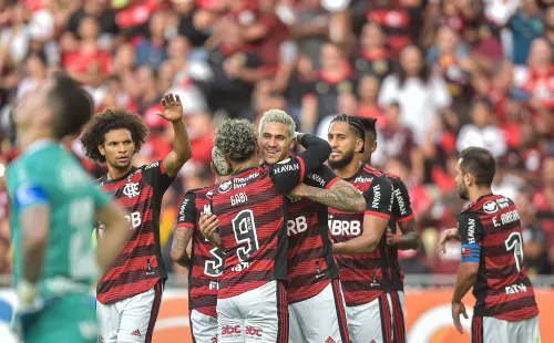 Foto: Thiago Ribeiro/AGIF – Pedro e Gabigol devem começar contra o América-MG juntos entre os titulares