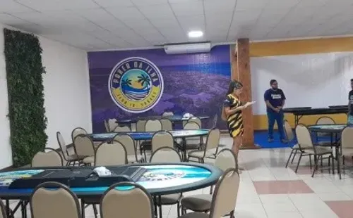 Salão de torneios do Poker da Ilha(Foto: Vicente Lomonaco/Bola Vip Brasil)