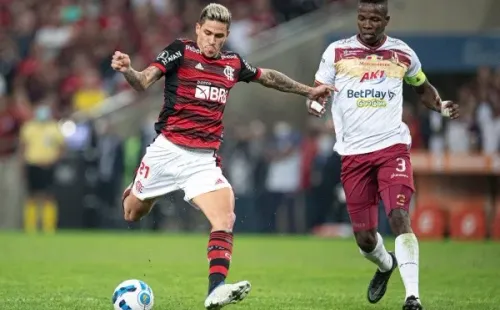 Jorge Rodrigues/AGIF/ 'Não é para qualquer jogador'; Pedro entra para a história do Flamengo na Libertadores.