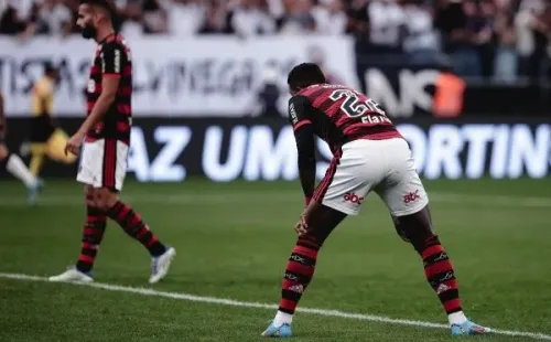 Agif/Ettore Chiereguini – Rodinei marcou gol contra pelo Flamengo