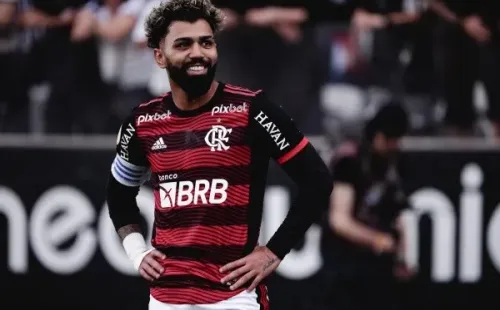Agif/Ettore Chiereguini – Gabigol convocou a torcida do Flamengo para o jogo da Copa do Brasil