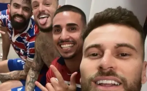 Foto: Reproduçãoi/Instagram Lucas Lima – Lucas Lima postou provocação ao Vozão junto de Galhardo, Crispim e cia