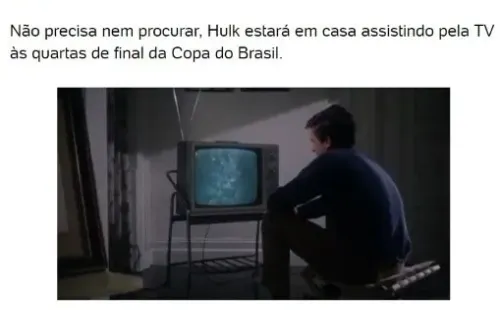 Foto: Reprodução/Uol Esporte - Hulk virou chacota dos torcedores.