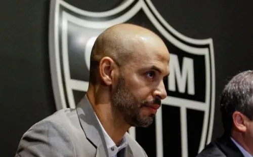 (Foto: Pedro Souza / Atlético) Marques celebra volta de Cuca e se rende ao talento de Hulk