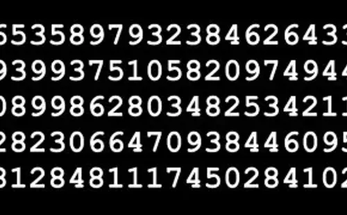 Foto: Pixabay - Número de PI (exemplo de número decimal).