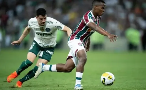 Jorge Rodrigues/AGIF/ Fluminense e Palmeiras pelo Brasileirão Série A.
