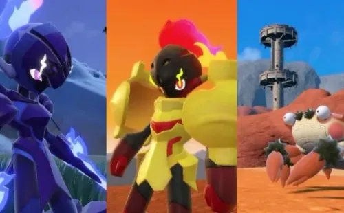 Ceruledge,Armarouge e Klawf (Reprodução/The Pokémon Company)