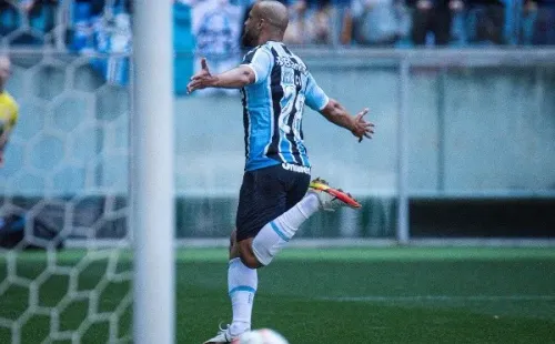 Agif/Maxi Franzoi – Thaciano marcou o segundo gol do Grêmio