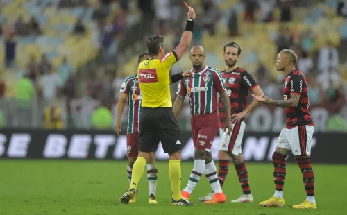 Agif/Thiago Ribeiro – Marinho e Cebolinha foram expulsos no Fla x Flu
