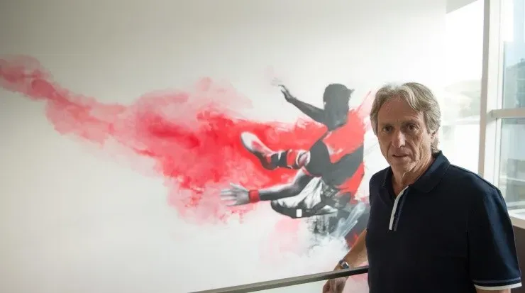 Jorge Jesus está na mira do Atlético Mineiro para a próxima temporada. Foto: Alexandre Vidal/ Flamengo