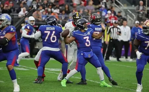 Russell Wilson no último Pro Bowl. Créditos: Ethan Miller/Getty Images