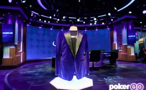 A famosa jaqueta roxa (Foto: Divulgação PokerGo)