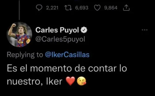 Foto: Reprodução/Twitter Oficial Casillas - O ex-goleiro fez a publicação na manhã deste domingo (9)