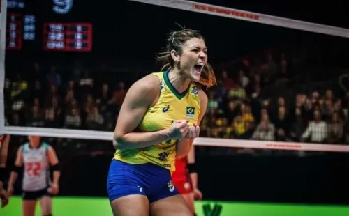 Rosamaria, uma dos destaques do Brasil contra o Japão. Foto: FIVB