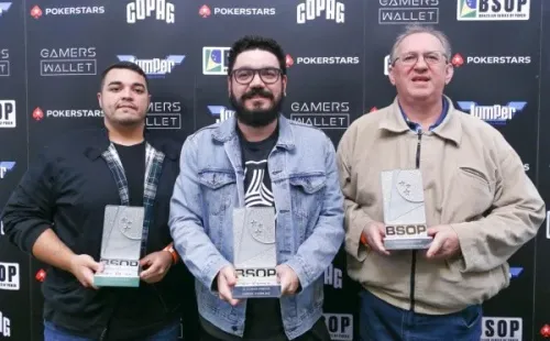 Pódio PLO Turbo KO (Foto: Rafael Terra/BSOP)