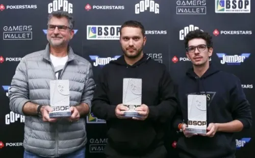 Pódio 1-Day High Roller (Foto: Rafael Terra/BSOP)