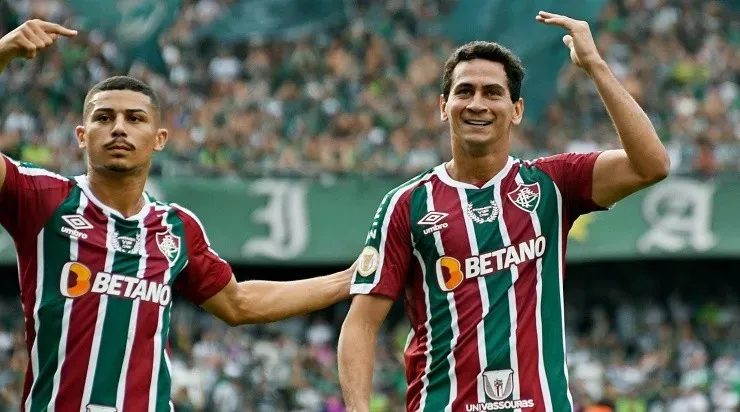 Foto: Mailson Santana/Fluminense/Divulgação - André e Ganso: dupla foi envolvida em especulações nesta sexta-feira