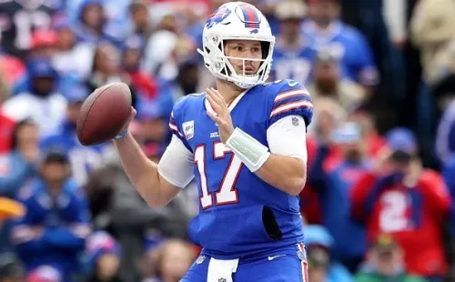 Josh Allen, um dos nomes apontados como candidatos a MVP. Créditos: Bryan M. Bennett/Getty Images