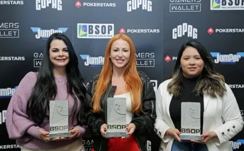 Pódio Ladies Event BSOP Gramado (Foto: Luis Bertazini/BSOP)