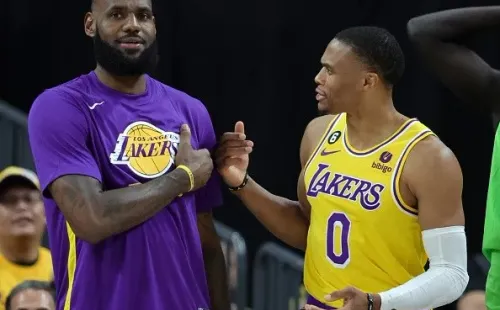 LeBron e Westbrook: irão funcionar juntos? Créditos: Ethan Miller/Getty Images