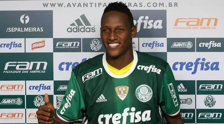 Mina foi oferecido ao Atlético Mineiro para substituir Junior Alonso em julho. Foto: César Greco/ Palmeiras