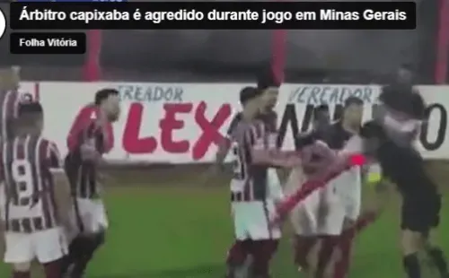 Foto: Reprodução/ Árbitro agredido em jogo de futebol em Minas Gerais.