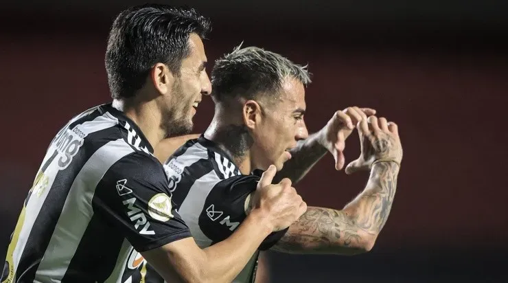 Foto: Pedro Souza / Atlético / Divulgação - Vargas: chileno foi decisivo para o empate em SP